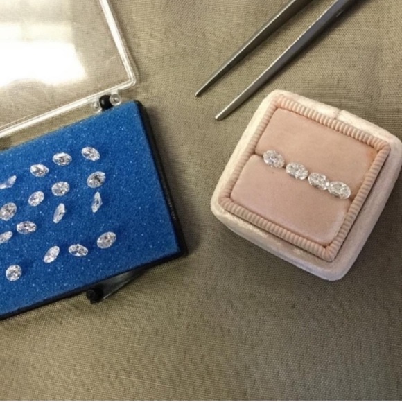 Blue Sapphire Marquise Crystal Rhinestones Silver - Picture 8 of 15